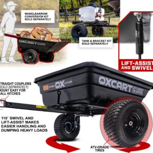 Crewman 15 cu. ft. - 17 cu. ft. Lift-Assist and Swivel ATV Dump Cart with ZTR-Grade OTR Tires