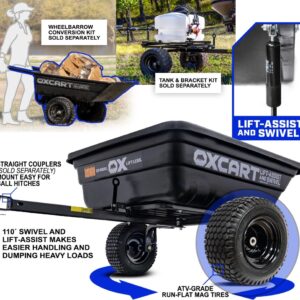 PRO-Grade Crewman 15-17 cu. ft. Lift-Assist and Swivel Dump Cart w Run-Flat ATV-Grade MAG Tires