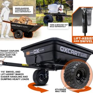 Crewman 15 cu.- 17 cu. Ft. Lift-Assist and Swivel Dump Cart w ATV-Grade Super MAG Tires